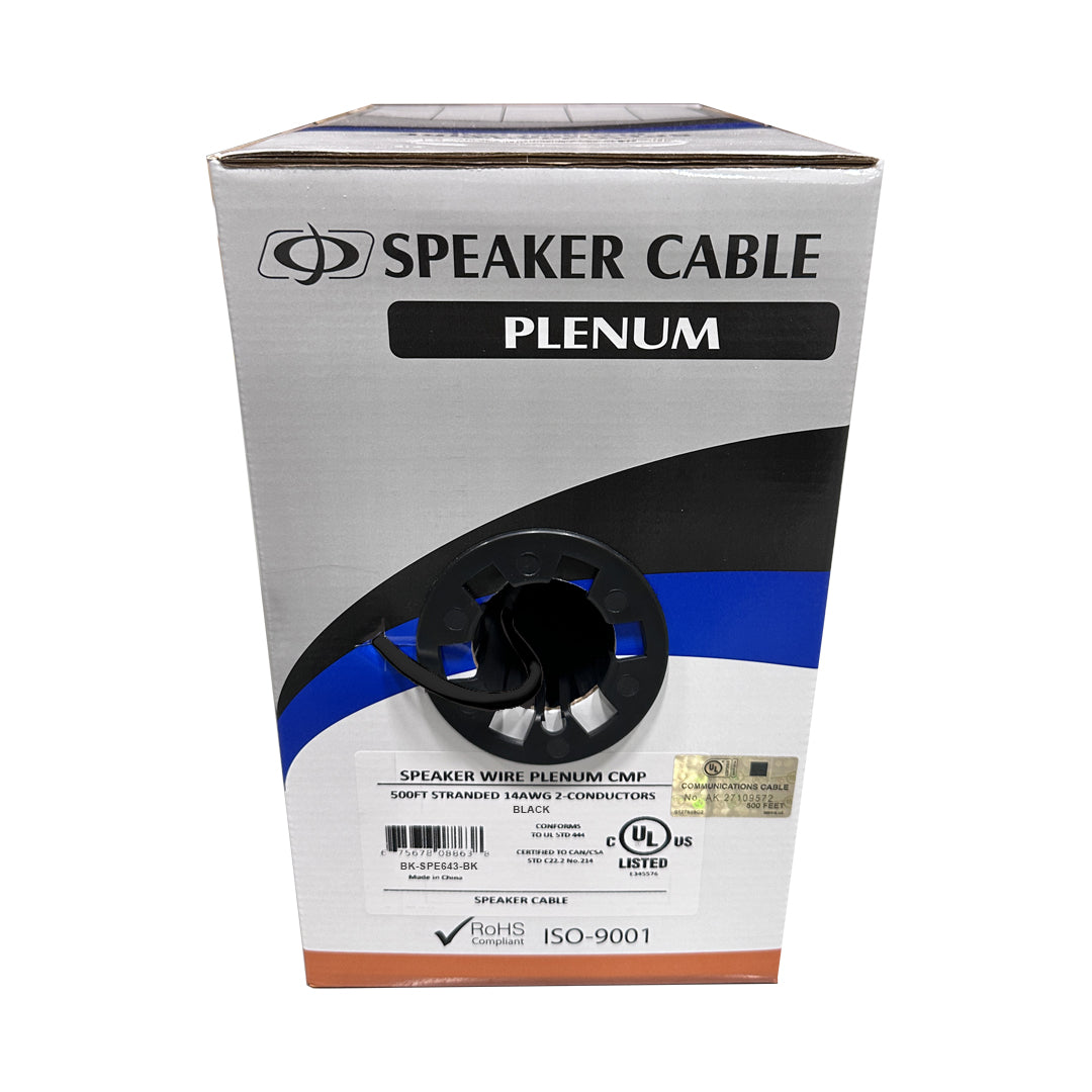 500ft 2C 14AWG Stranded Plenum Bulk Speaker Cable CMP – Generic – Speaker Bulk Cable (photo 2)
