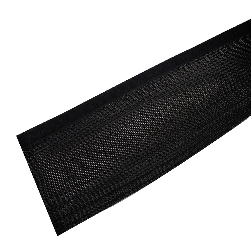 100ft 2 inch Split Hook and Loop Braided Sleeving Black – Generic