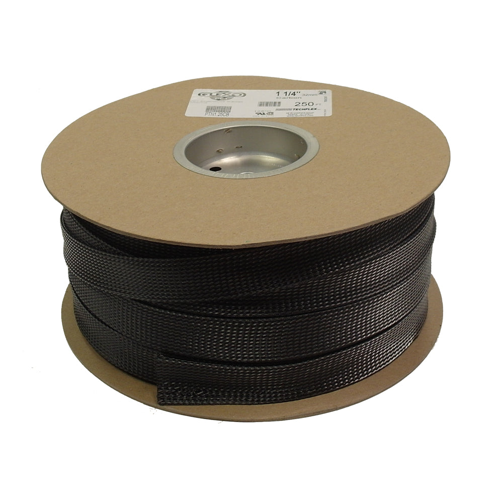 250ft 1 1/4 inch Sleeving Carbon – Generic – Braided Sleeving (photo 2)
