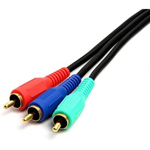 3RCA-3RCA Component Audio/Video Cable M/M 15FT – TopSync – RCA Cable