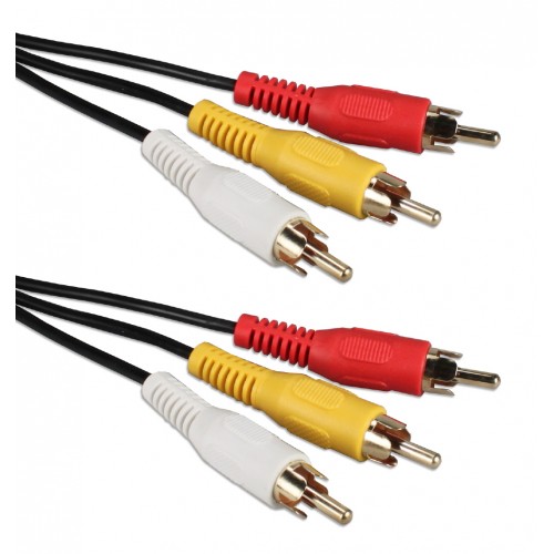3RCA-3RCA Composite Audio/Video Cable M/M 50ft – TopSync – RCA Cable