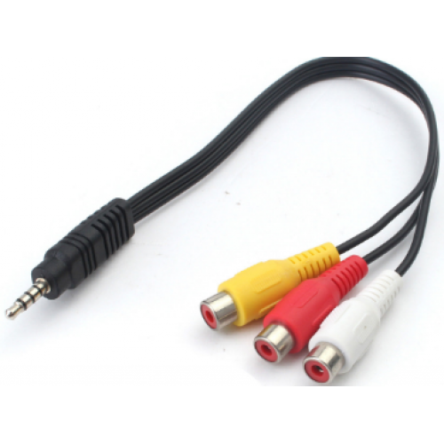 3.5mm Stereo Audio-3RCA Adapter 1M/3F – TopSync – Audio Cable