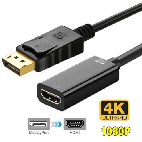 (4K), DisplayPort Male to HDMI Female Adapter M/F, Support 4K! – Generic