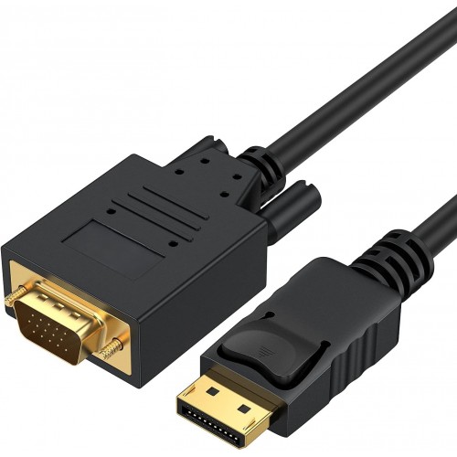Displayport to VGA male Cable M/M 15FT – Generic