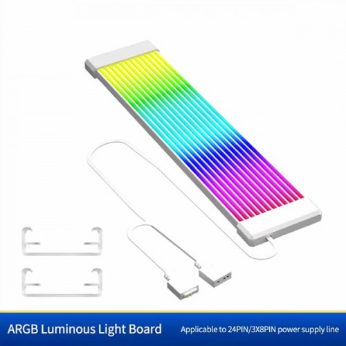RGB LED Light Strip Bar ARGB Sync Board, 24-Pin Power Supply - White – Generic – Power Cable (photo 3)