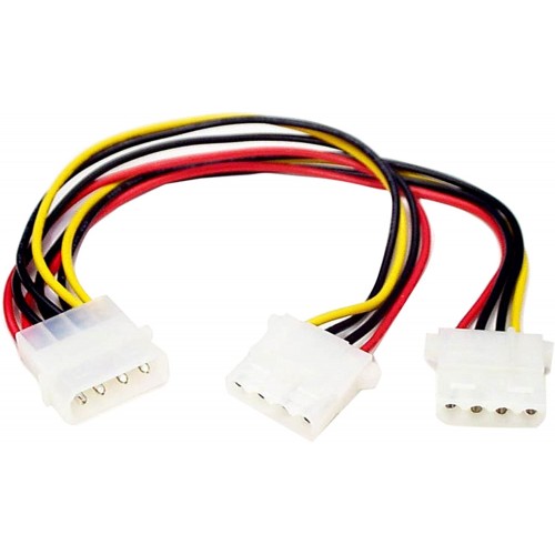 4Pin - 2x 4Pin Power Y Splitter Adapter Cable M/F – Generic – Power Supply Cable