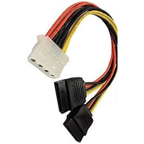 Power Cable 4Pin Female - Dual SATA Female – Generic – Power Supply Cable