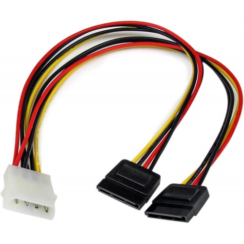 4Pin Molex Male - 2x SATA Female Power Adapter Y Cable Converter Cable Adapter – Generic – Power Supply Cable