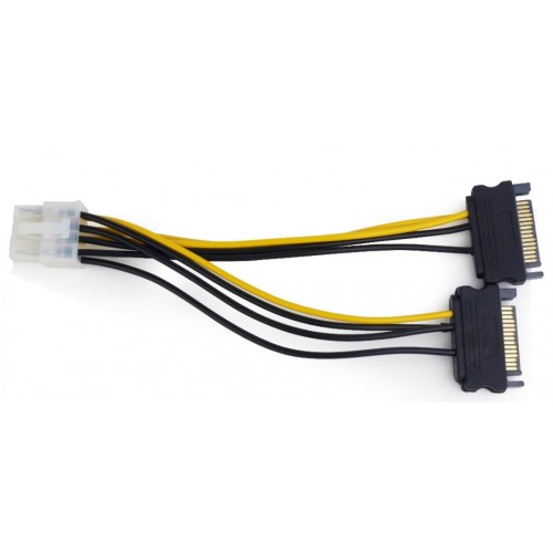 Power Cable 8Pin Female - Dual SATA Male – Generic – Power Supply Cable
