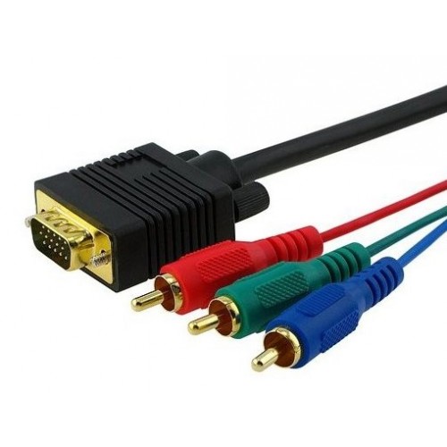VGA - 3RCA Component Cable 5FT – TopSync – RCA Cable