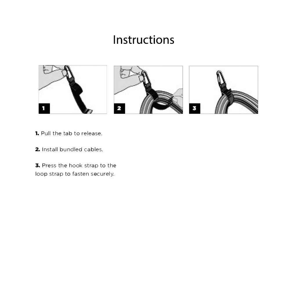 6 inch by 1 inch Rip-Tie Cable Carrier - Black - Pack of 2 – Generic – Hook-and-Loop Wraps & Fasteners (photo 2)