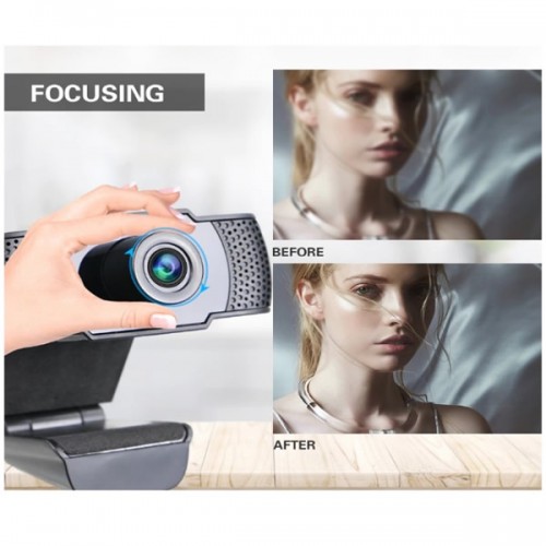 USB Webcam 1080P PC Camera with Mic and clip (Win/IOS) – Generic (photo 2)