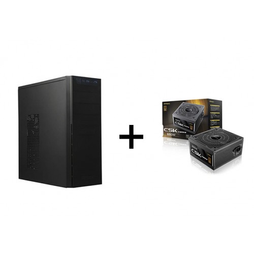 Antec VSK4000E-U3 Steel ATX Mid-Tower Case - Black + Antec 650W 80+ Bronze Non-Modular ATX Power Supply - Black (CSK650DC/DS) – Generic