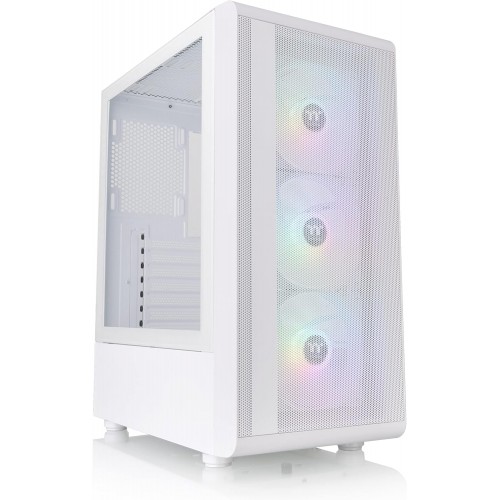 Thermaltake S200 (White) ATX Case w/ 120mm ARGB FAN x3 Tempered Glass Panel