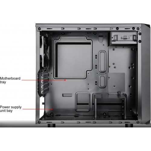 (Limit 24pcs per customer) (2in1, Case + PSU) Thermaltake Versa H15 Black with Thermaltake 500W 80+White Smart Non-Modular ATX (photo 2)