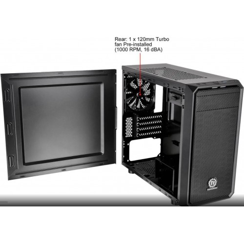 (Limit 24pcs per customer) (2in1, Case + PSU) Thermaltake Versa H15 Black with Thermaltake 500W 80+White Smart Non-Modular ATX (photo 3)