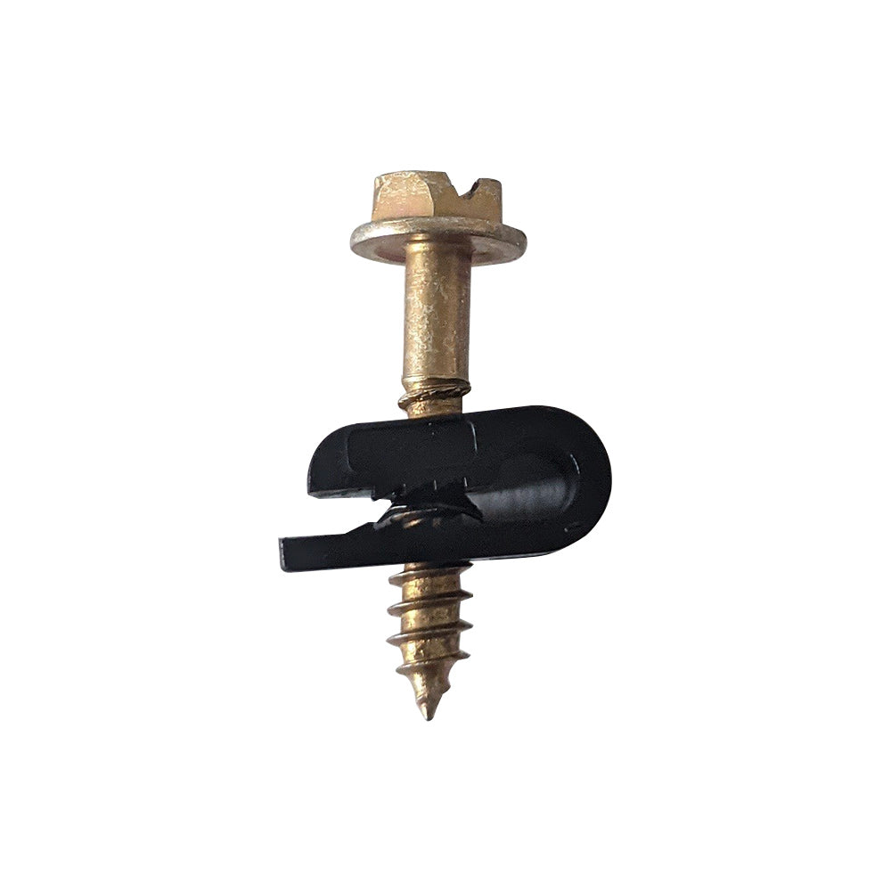 Cable/Ground Wire Clips - Screw Down - Black - Pack of 100 – Generic – Cable Clips (photo 2)