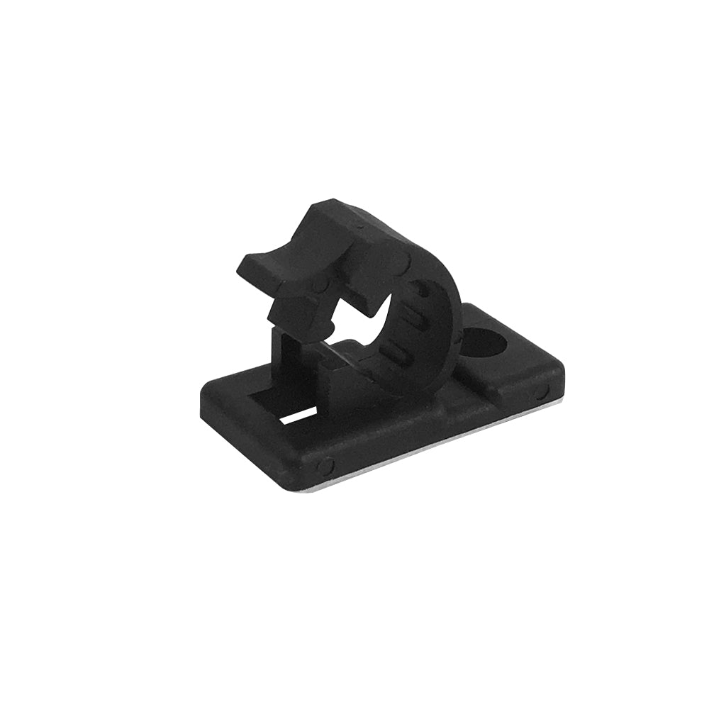 Cable Clamp, 5.5mm OD Cable, Self-Adhesive or Screw-Down - Black - Pack of 100 – Generic – Cable Clips