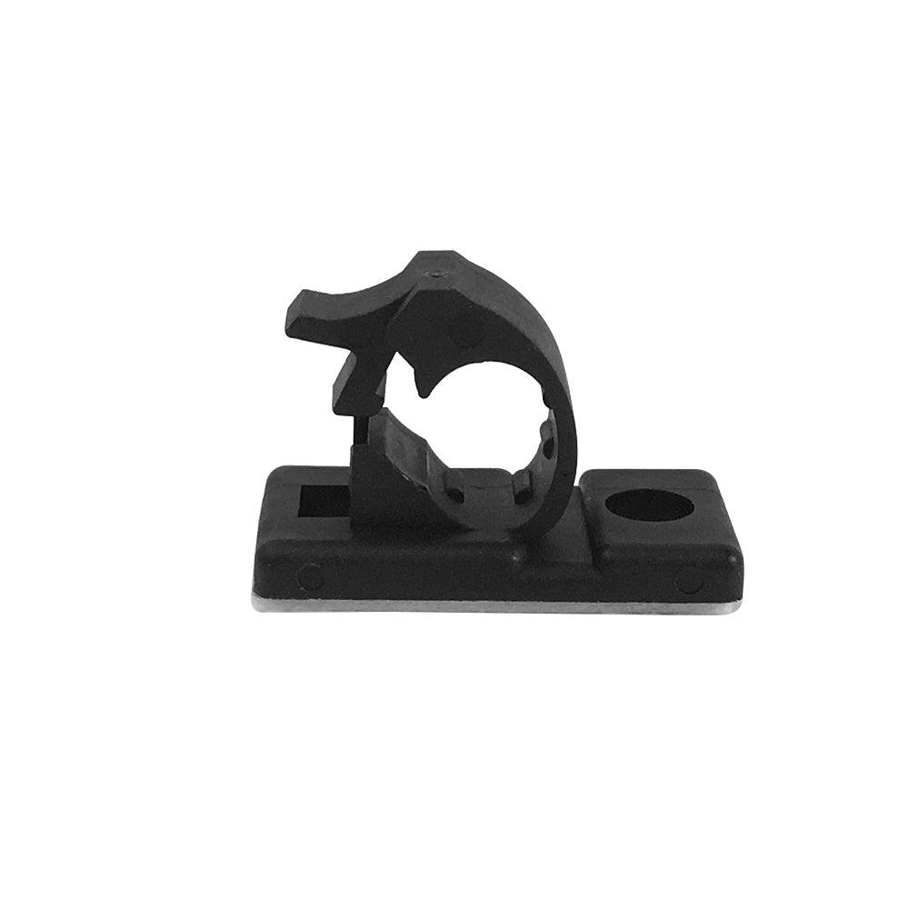 Cable Clamp, 5.5mm OD Cable, Self-Adhesive or Screw-Down - Black - Pack of 100 – Generic – Cable Clips (photo 2)