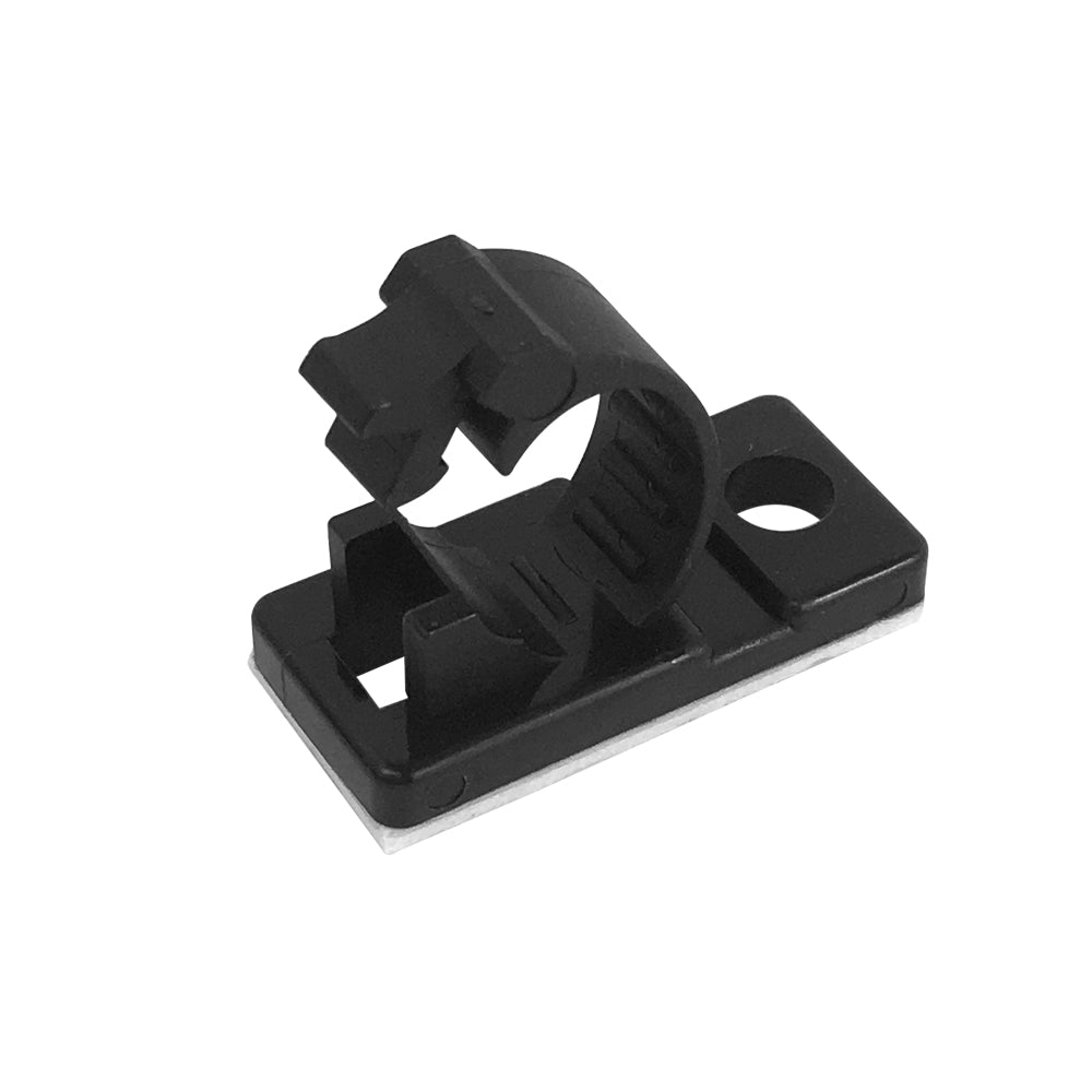 Cable Clamp, 7.5mm OD Cable, Self-Adhesive or Screw-Down - Black - Pack of 100 – Generic – Cable Clips