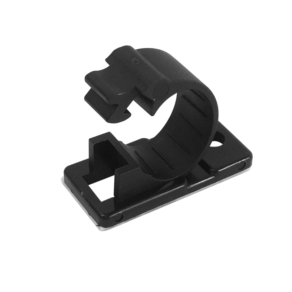 Cable Clamp, 12mm OD Cable, Self-Adhesive or Screw-Down - Black - Pack of 100 – Generic – Cable Clips