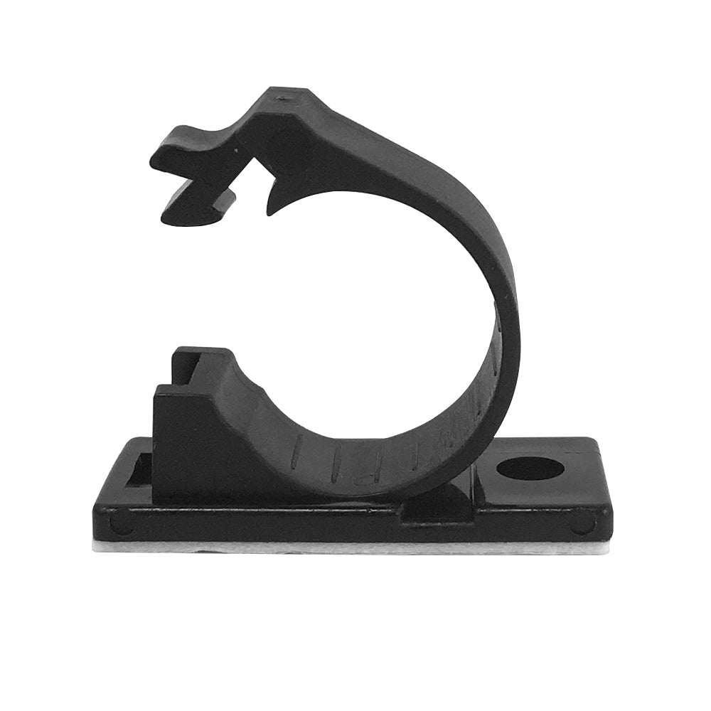 Cable Clamp, 15mm OD Cable, Self-Adhesive or Screw-Down - Black - Pack of 100 – Generic – Cable Clips (photo 2)