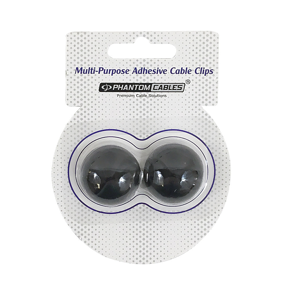 Cable Clips for Single Wire - Adhesive - Pack of 2 – Generic (photo 2)