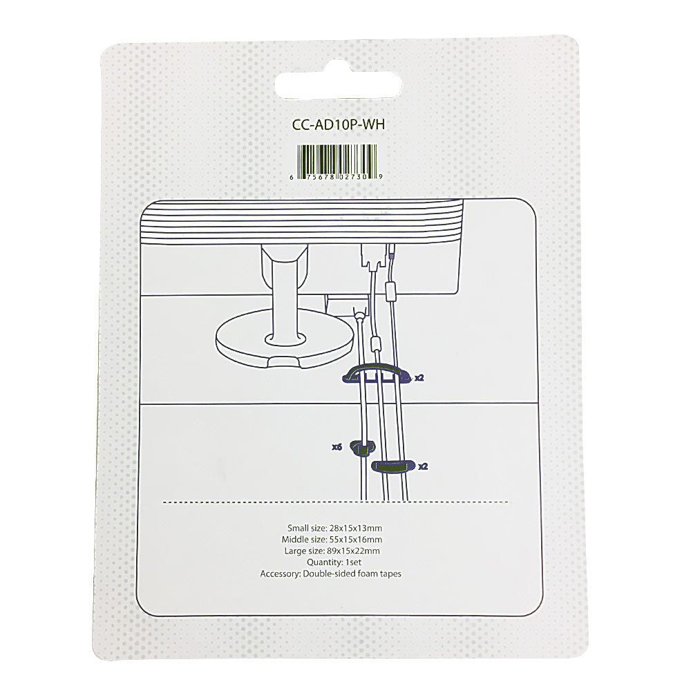 Cable Clips Multi-Pack - Adhesive - Pack of 10 – Generic (photo 13)