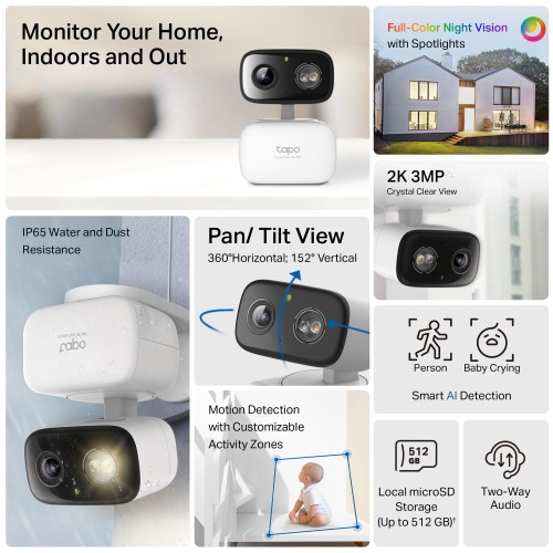 (Open Box) TP-Link Tapo C216 Indoor/Outdoor Home Security Wi-Fi Camera – Open Box – Networking Refurbished (photo 3)