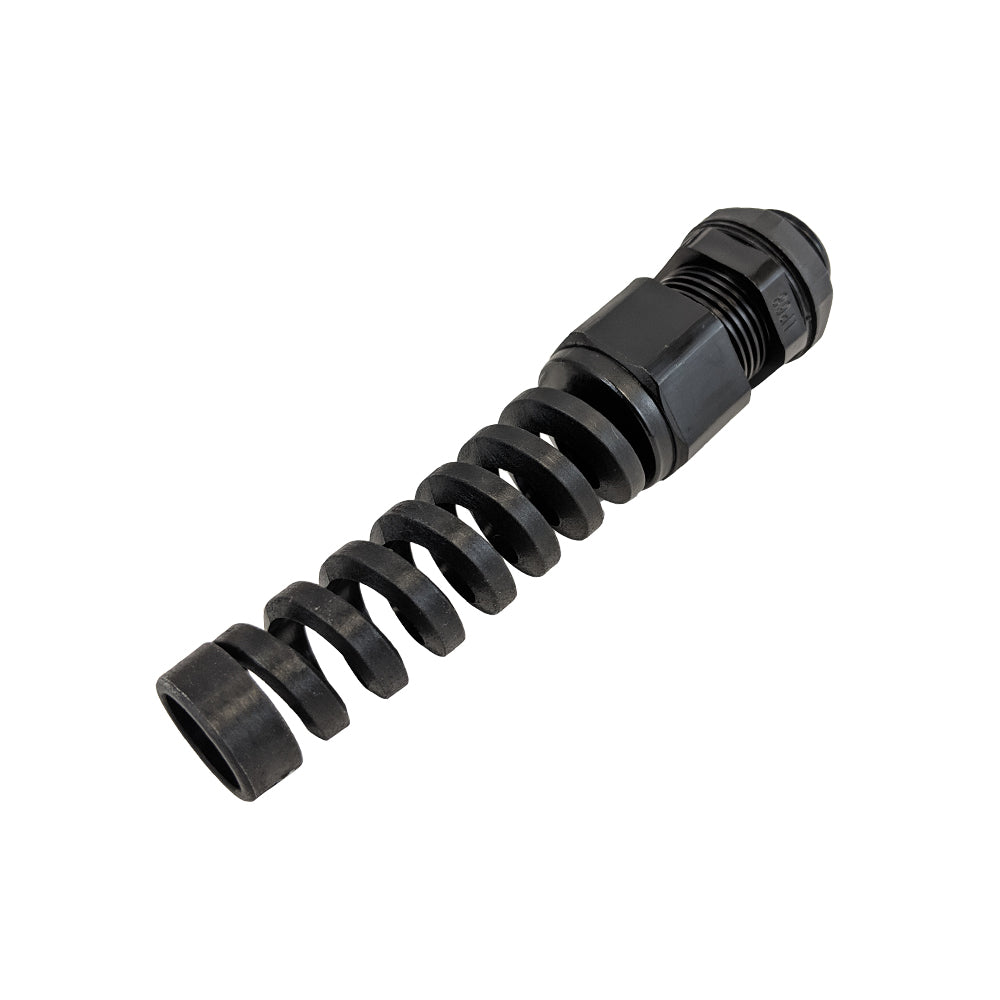 Cable Gland with Strain Relief M20x1.5 Thread - Cable OD 10~14mm - IP68 - Black – Generic – Cable Glands (photo 2)