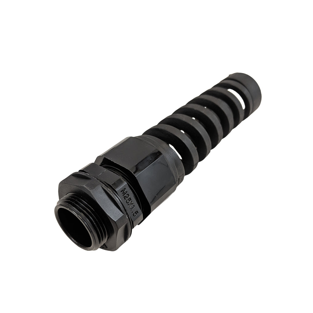 Cable Gland with Strain Relief M25x1.5 Thread - Cable OD 13~18mm - IP68 - Black – Generic