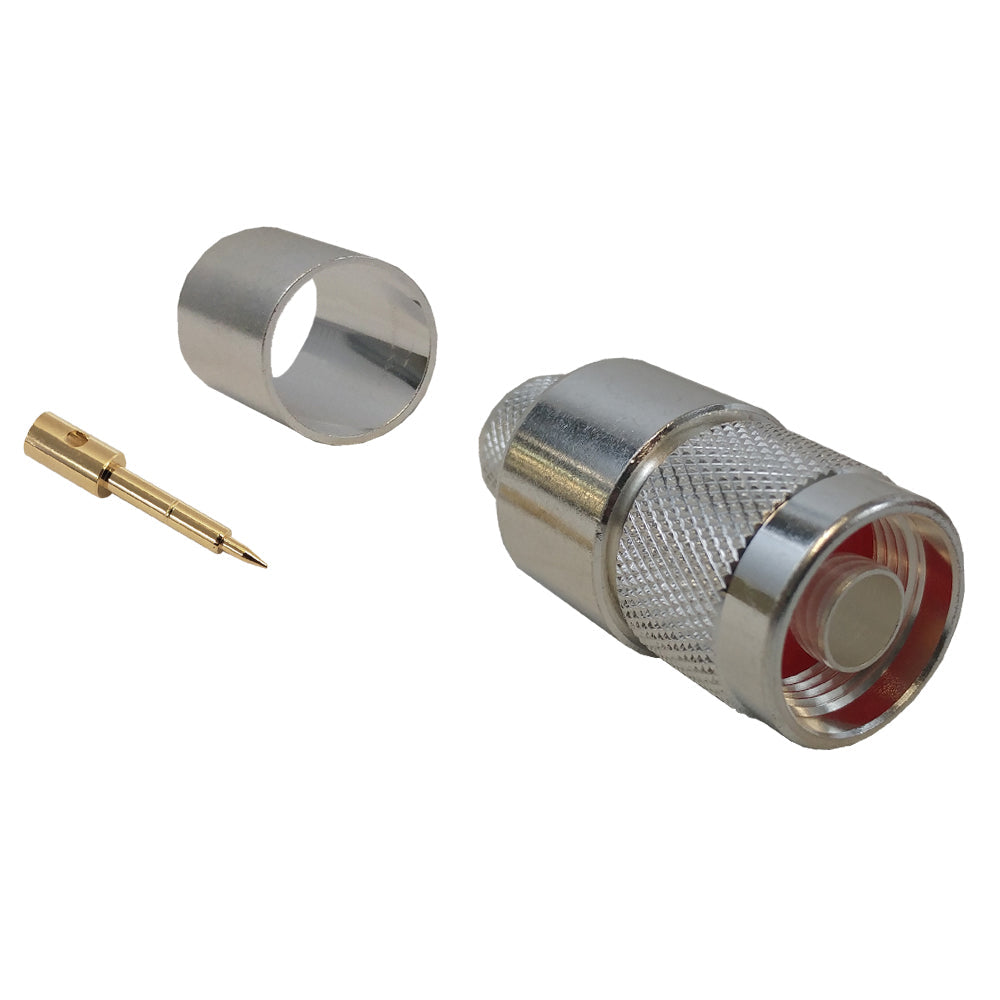 N-Type Male Crimp Connector for LMR-600 50 Ohm 6GHz – Generic