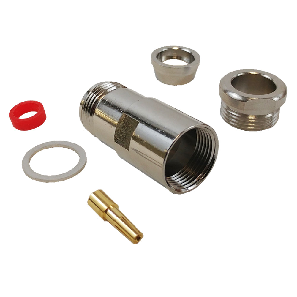 N-Type Female Clamp Type Connector for RG8 - 50 Ohm – Generic – RF Connectors