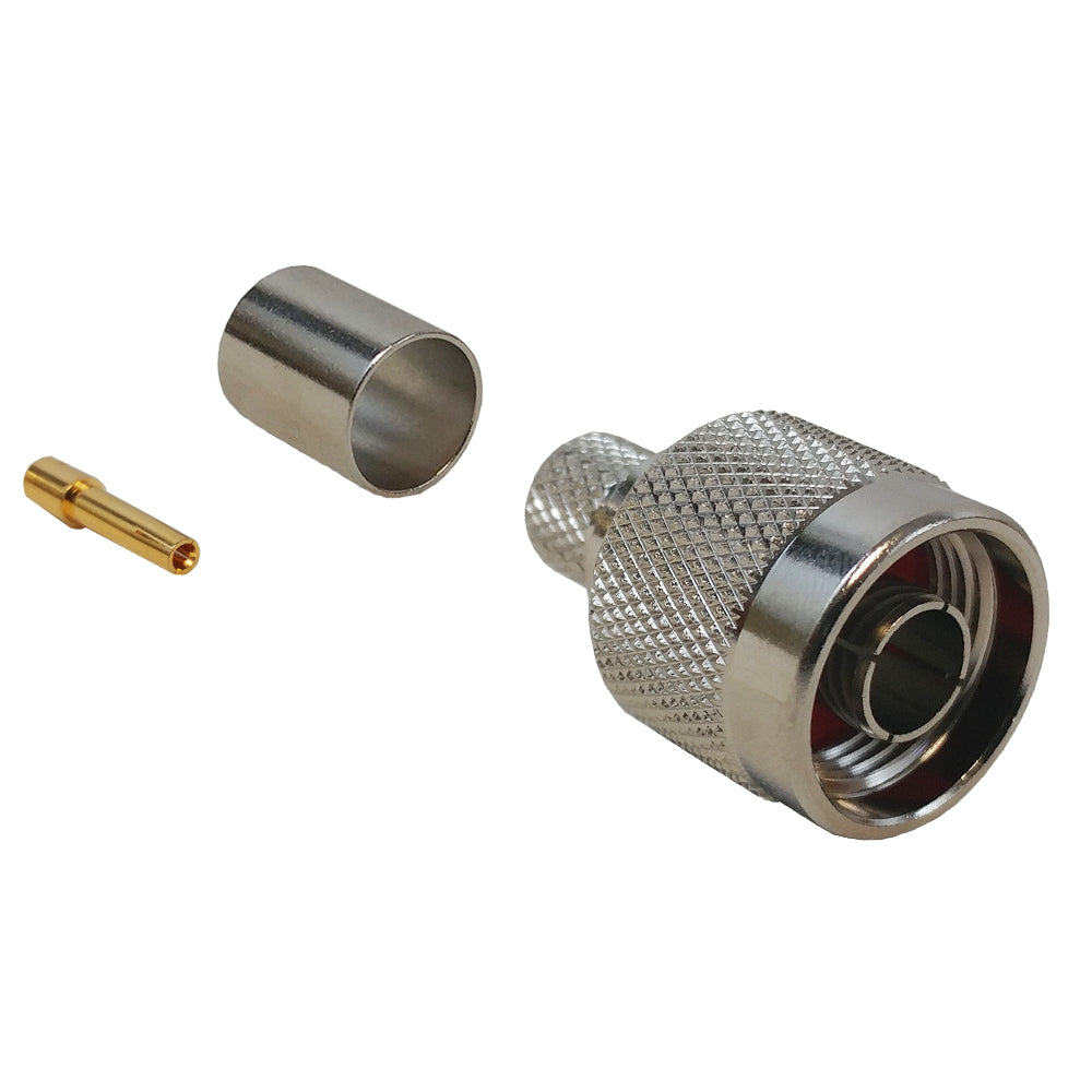 N-Type Reverse Polarity Male Crimp Connector for RG8 (LMR-400) 50 Ohm – Generic