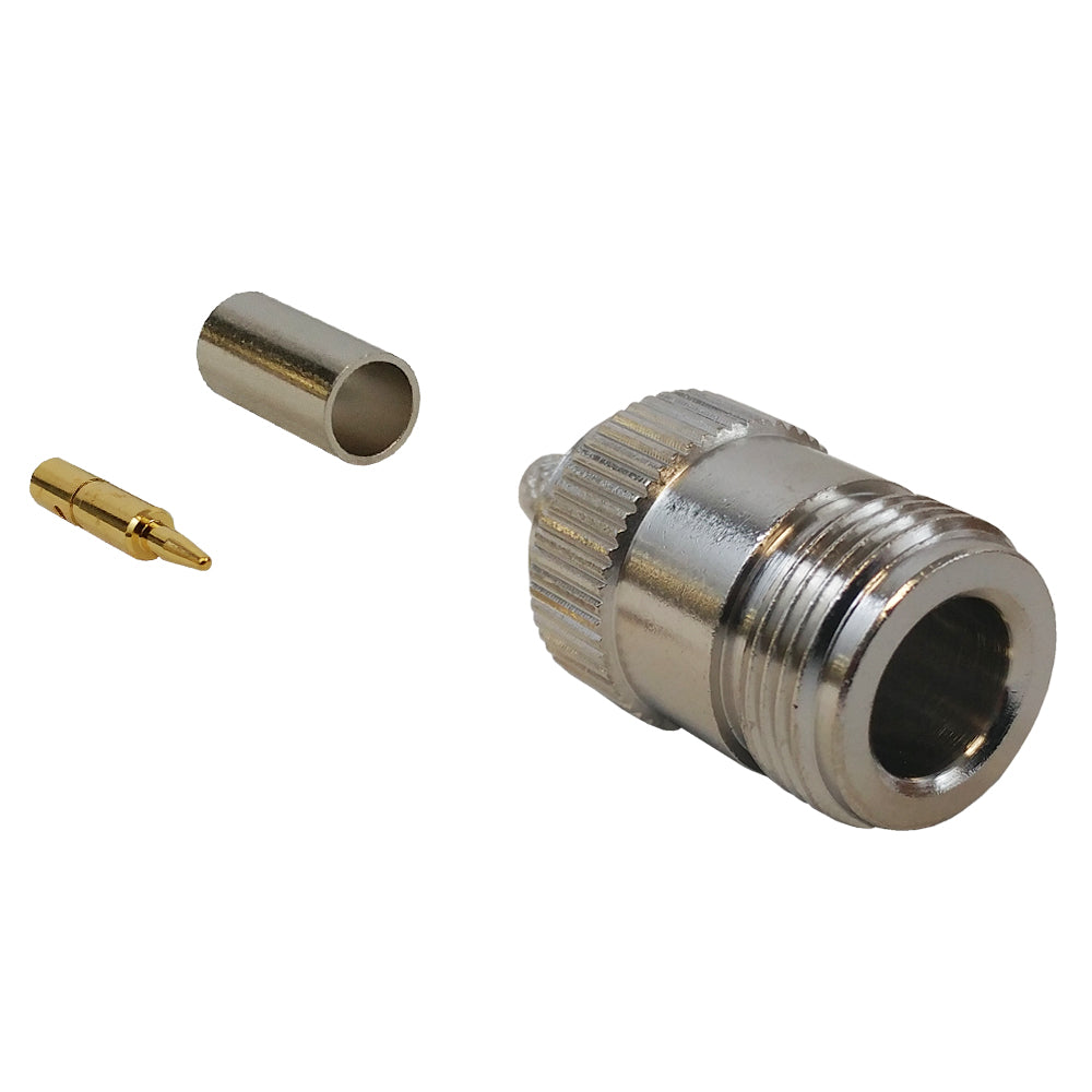 N-Type Reverse Polarity Female Crimp Connector for RG58 (LMR-195) 50 Ohm – Generic