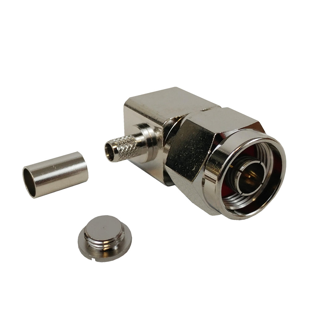 N-Type Right Angle Male Crimp Connector for RG58 (LMR-240) 50 Ohm – Generic