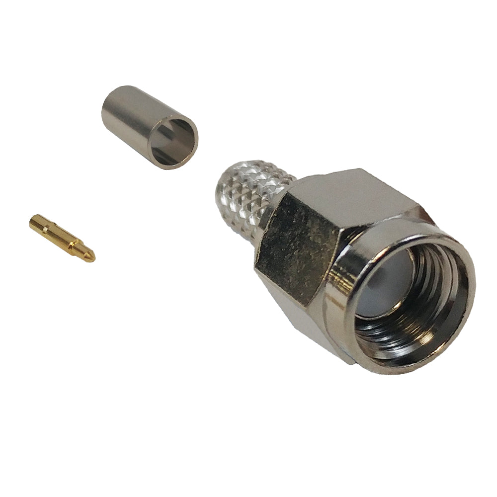 SMA Male Crimp Connector for RG58 (LMR-195) 50 Ohm – Generic