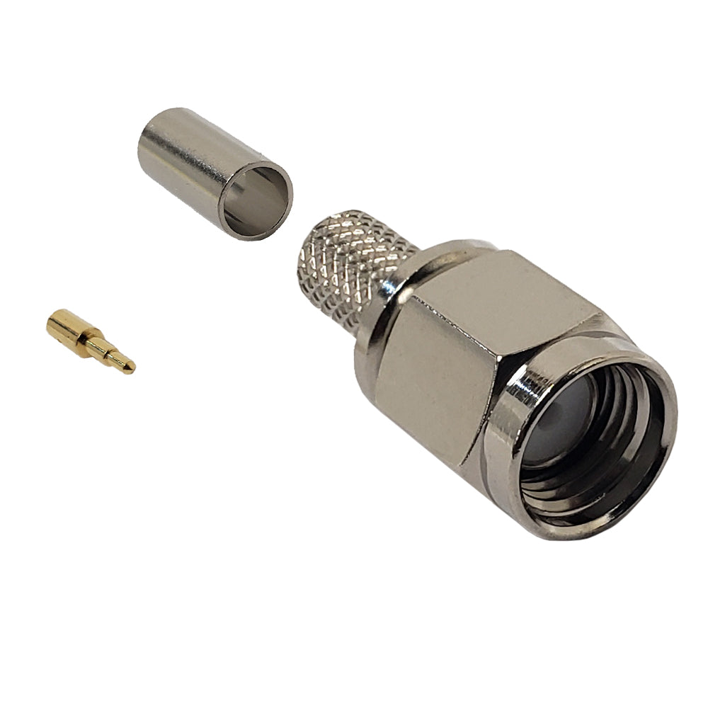 SMA Male Crimp Connector for LMR-200 50 Ohm – Generic