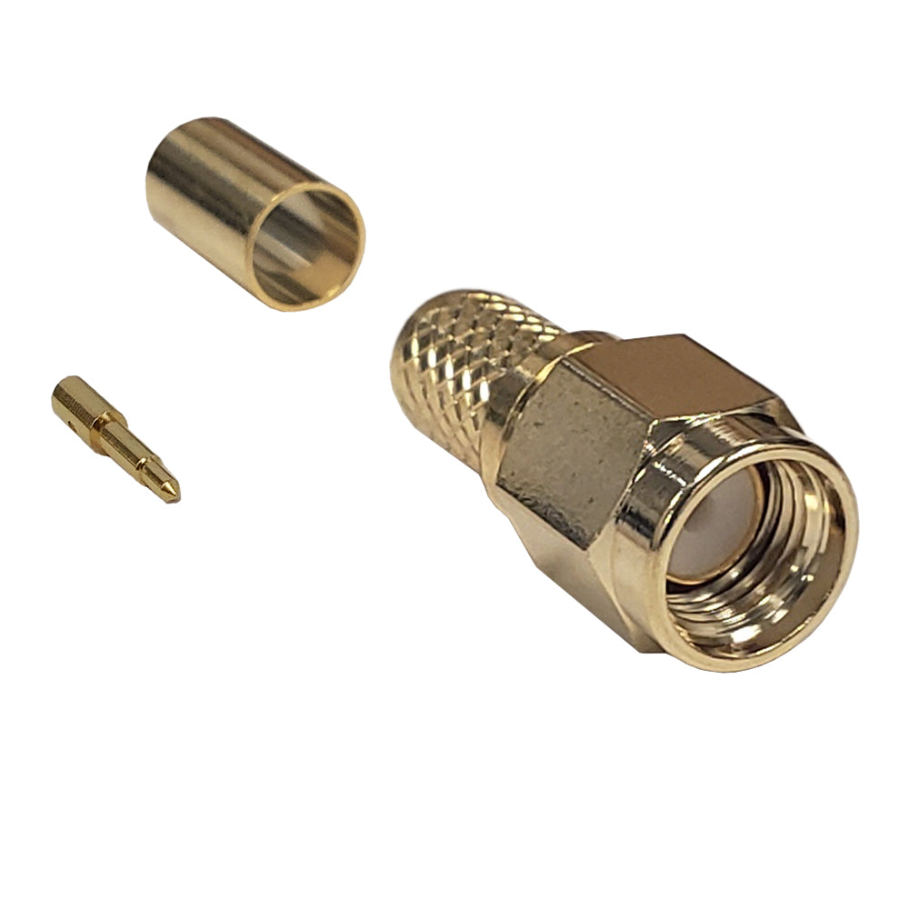SMA Male Crimp Connector for LMR-240 50 Ohm - Gold – Generic