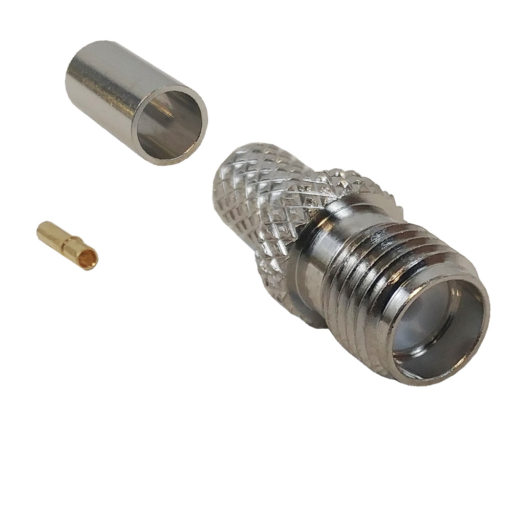 SMA Female Crimp Connector for RG58 (LMR-195) 50 Ohm – Generic
