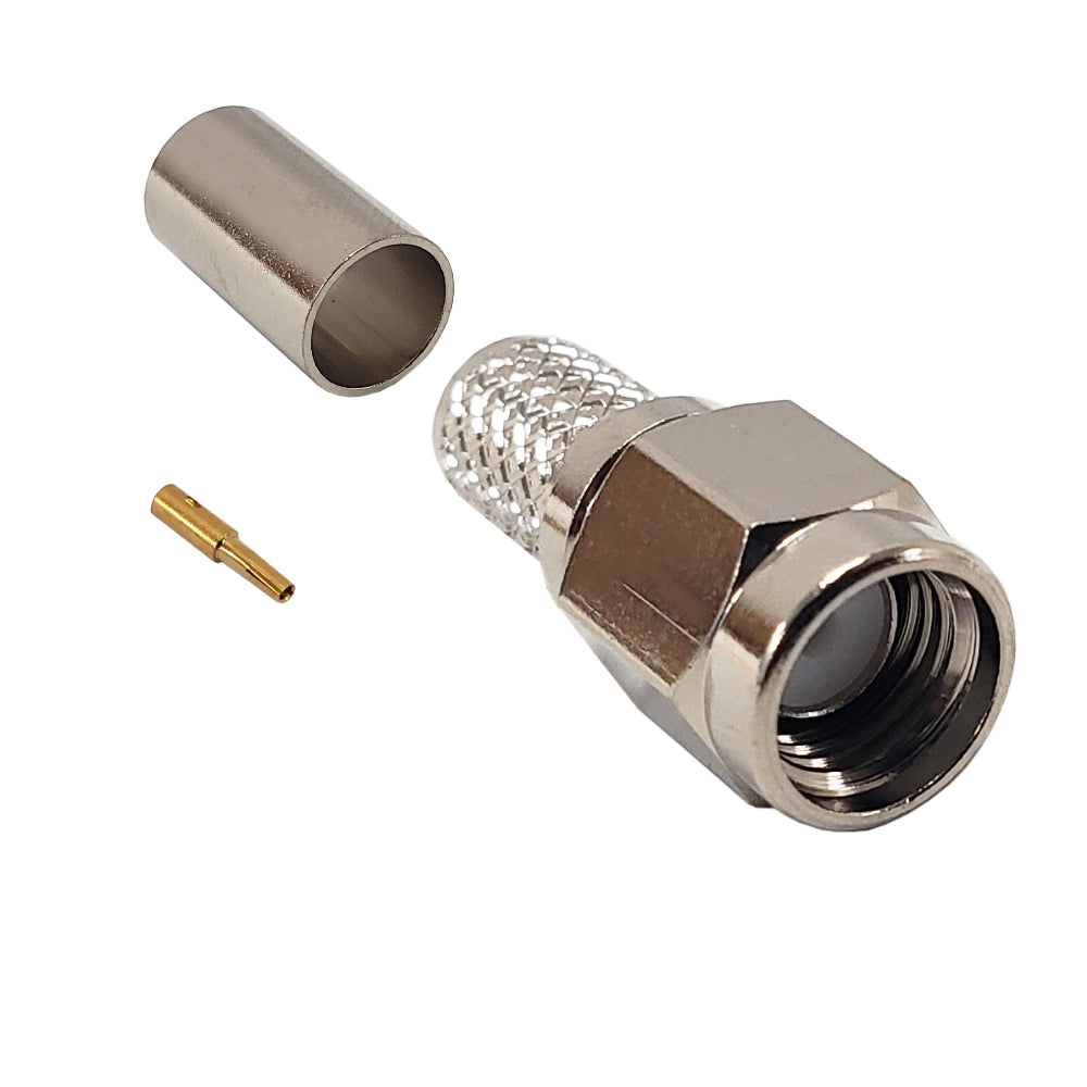 SMA Reverse Polarity Male Crimp Connector for LMR-240 50 Ohm – Generic