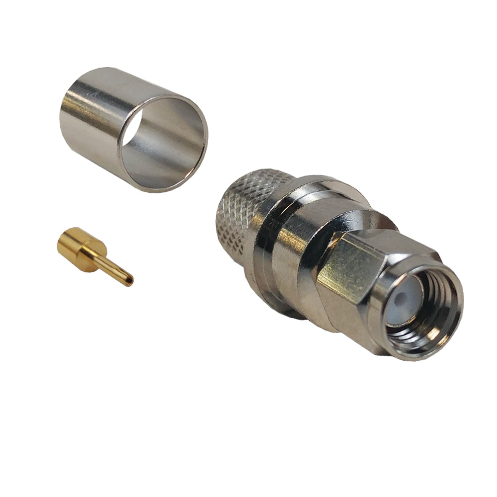SMA Reverse Polarity Male Crimp Connector for RG8 (LMR-400) 50 Ohm – Generic