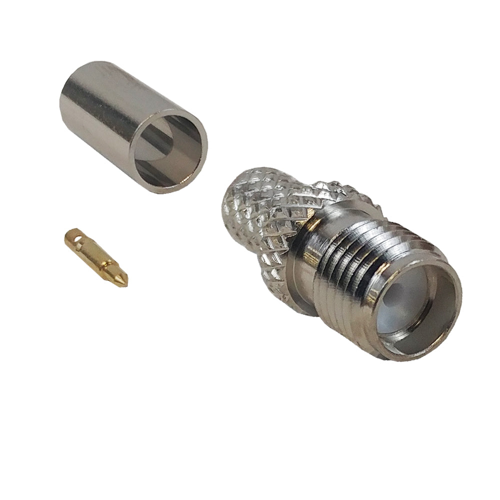 SMA Reverse Polarity Female Crimp Connector for RG58 (LMR-195) 50 Ohm – Generic