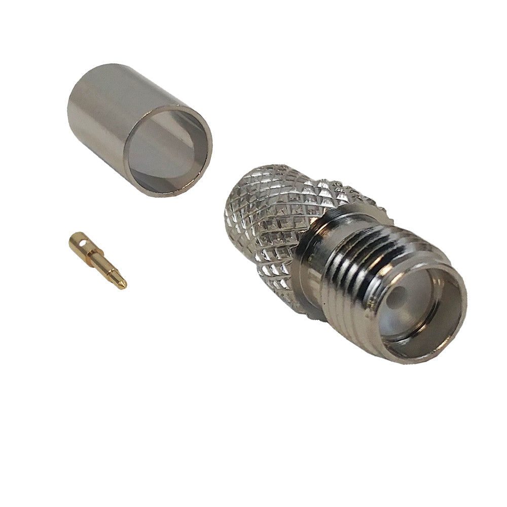 SMA Reverse Polarity Female Crimp Connector for LMR-240 50 Ohm – Generic