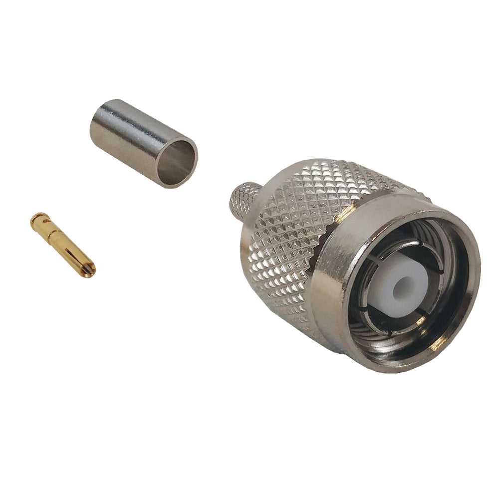 TNC Reverse Polarity Male Crimp Connector for RG58 (LMR-195) 50 Ohm – Generic