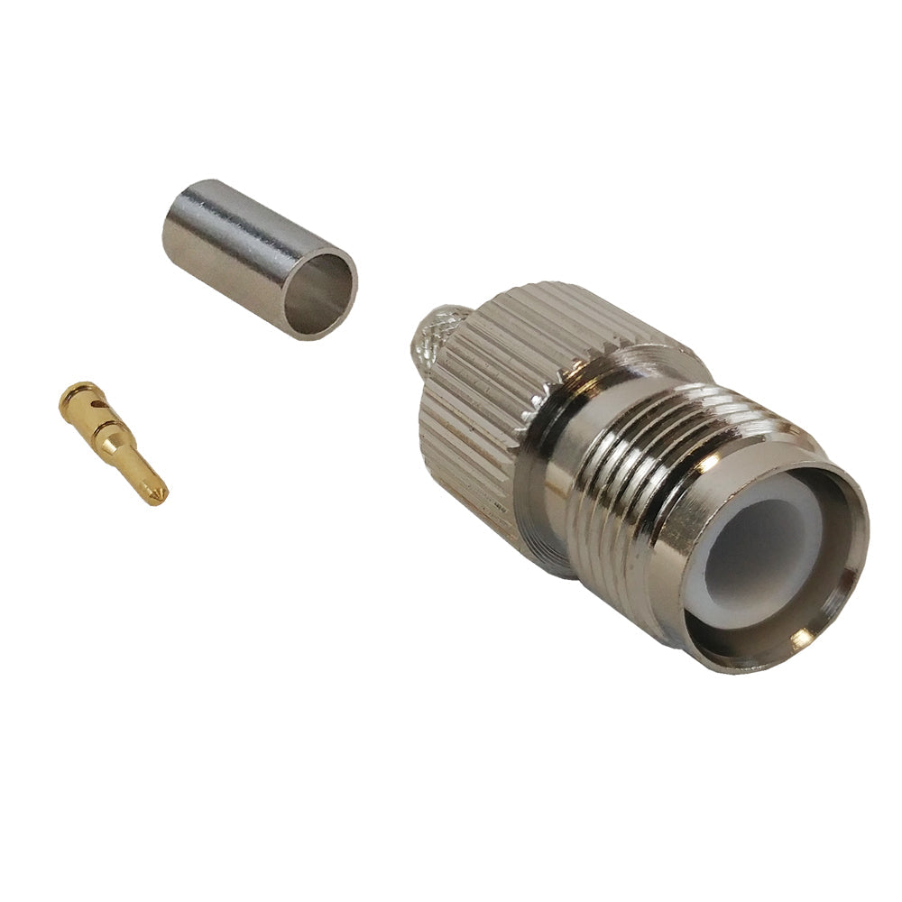 TNC Reverse Polarity Female Crimp Connector for RG58 (LMR-195) 50 Ohm – Generic – RF Connectors