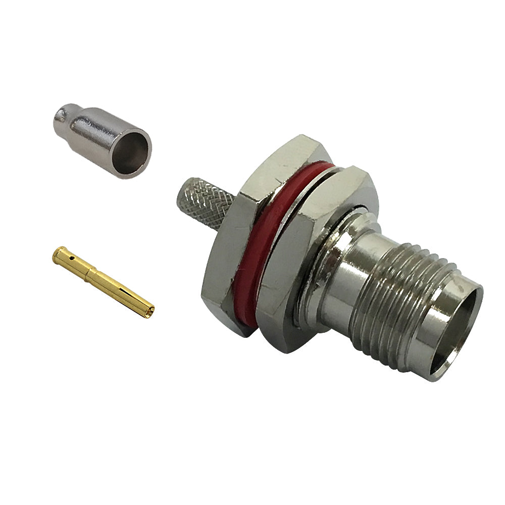 TNC Female Bulkhead Crimp Connector for RG174 (LMR-100) 50 Ohm – Generic
