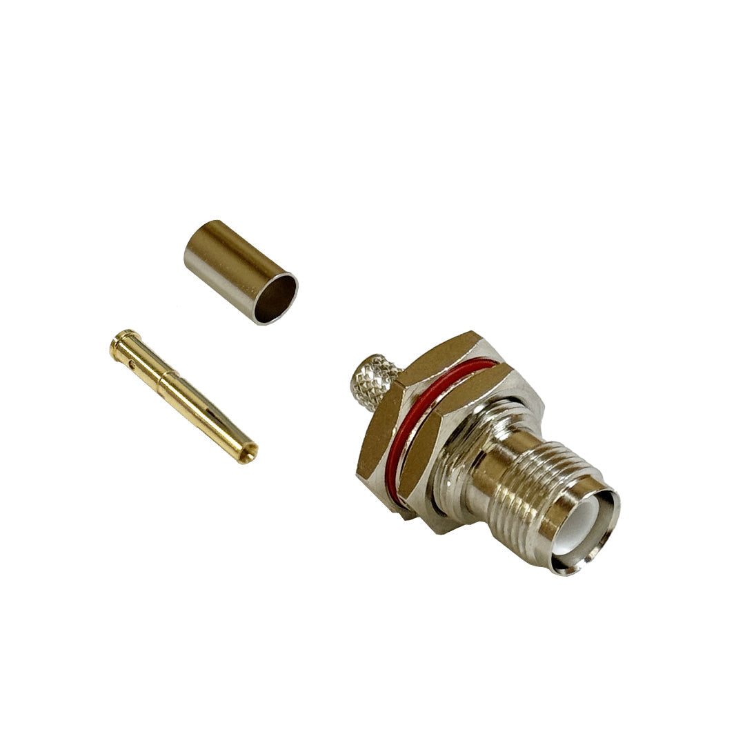 TNC Female Bulkhead Crimp Connector for LMR-240 50 Ohm – Generic – RF Connectors