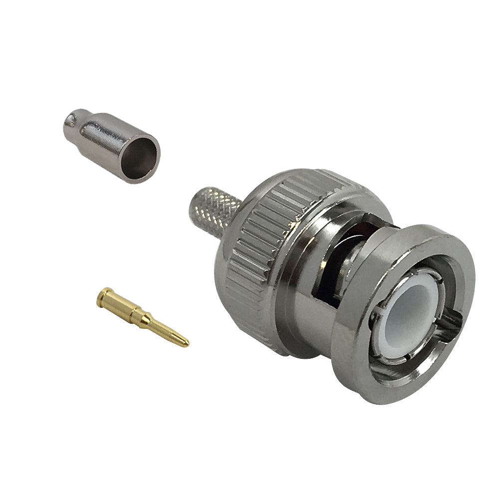 BNC Male Crimp Connector for RG174 (LMR-100) 50 Ohm – Generic