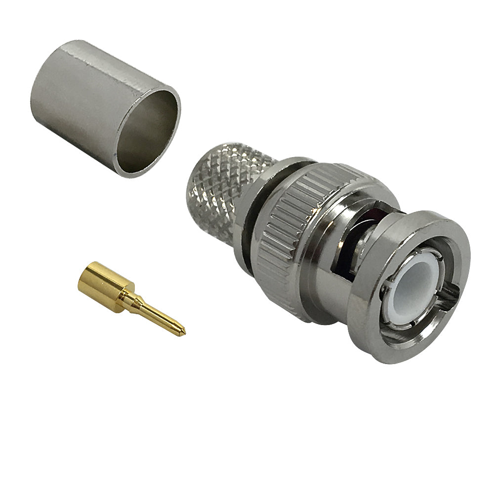 BNC Male Crimp Connector for RG8 (LMR-400) 50 Ohm – Generic – RF Connectors
